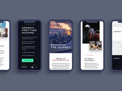 Aerion Supersonice • Homepage (mobile) creative agency creative direction design design direction design studio los angeles ui ux visual design web design