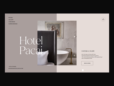 Hotel Pacai Interactions after effects animation animator branding clean interaction interface interface animation landing page motion graphics ui ui animation ui design ux web web design website