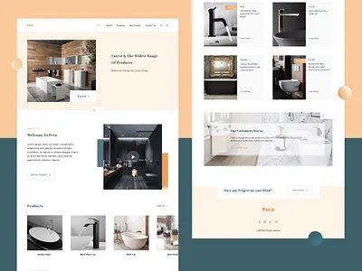 A Complete Bathroom and Lighting Solutions - Pera. accessories design ecommerce ecommerce design ui uidesign userexperiencedesign userinterface ux web webapp webdesign website