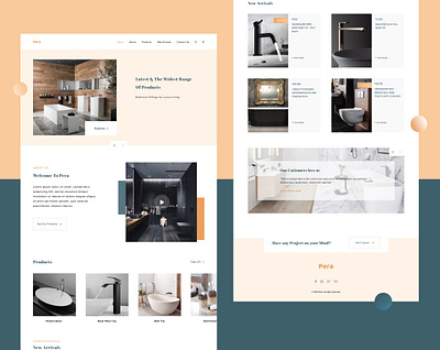 A Complete Bathroom and Lighting Solutions - Pera. accessories design ecommerce ecommerce design ui uidesign userexperiencedesign userinterface ux web webapp webdesign website