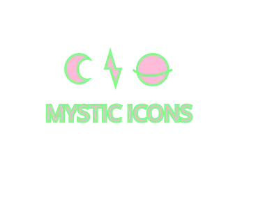 Mystic Icons clean design flat icon minimal vector