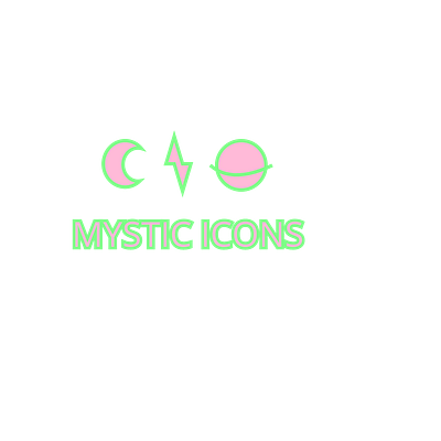 Mystic Icons clean design flat icon minimal vector