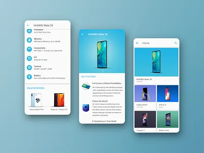Mobile Phone Comparison android android ui app application compare comparison e commerce filtration huawei measurements mobile phone specs store