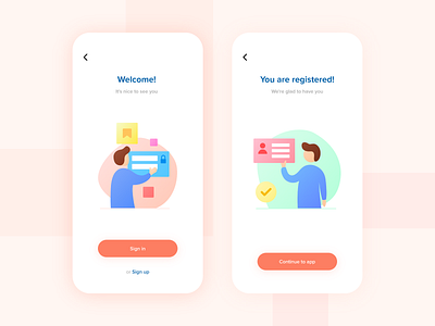 Intro | Mobile App account adobexd app clean design desktop figma illustration ios mobile mockup sketch ui uix vector web