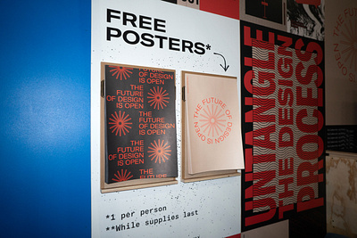 Free Posters* abstract booth conference design process poster print tear away the future of design is open untangle