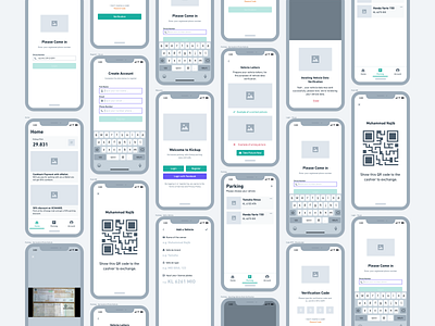 Wireframe - Kickup App for Parking Ticketing