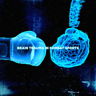 Brain Trauma in Combat Sports artist boxing boxing glove brain cgi digitalart editorial fighting graphic design illustration medical neon toronto xray