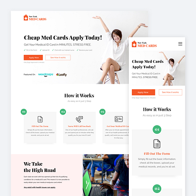 Cheap Med Cards Landing Page Redesign design landing page landingpage medical redesign uidesign webdesign website white