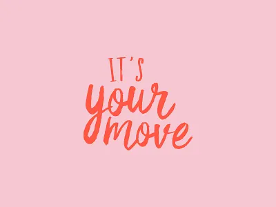 It's your move logo branding branding and identity branding design design female feminine feminine design feminine logo girls identity identity design logo logo design logodesign logotype pink pink logo script typogaphy