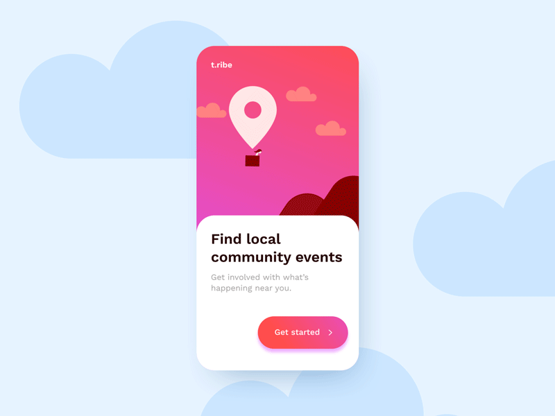 Sign up concept – Motion design gradient mobile motion design signup ui