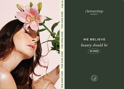 Clementine Kind Beauty Branding beauty brand design branding branding design clean beauty conscious brands deodorant design feminine logo logo design minimal packaging skincare typography