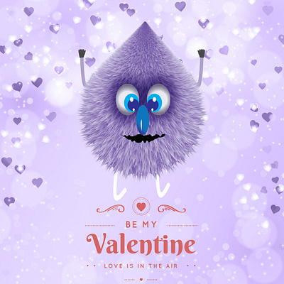 Be My valentine design typography vector