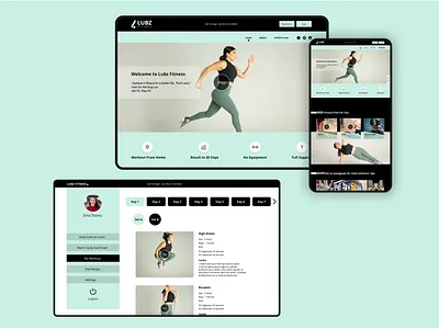 Lubz Fitness- Website brand branding fitness fitness logo girl logo minimal personal responsive trainer ui ux website