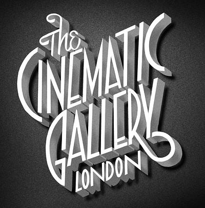 Cinematic gallery LONDON Typographic logo cinema cinematic gallery film makers film noir gallery goodtype hand type handlettering illustration letterer logotype london london gallery noir poster art posters typism typographer typography vintage film