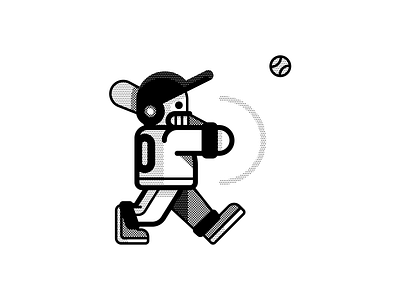 Swing ball baseball geometric inktober skull sports swing vectober vector