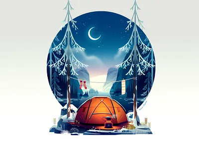 Hit the road Alaska alaska camping illustration into the wild landscape nature nature illustration natureboy photoshop travel vanlife vector wild