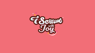 I scream with joy event identity branding design flat illustration logo typography