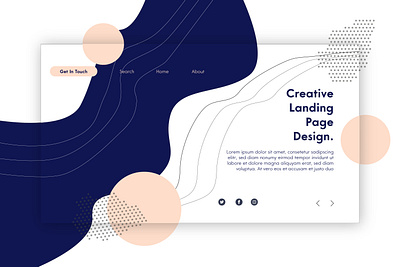 Landing Page Abstract Shape branding clean design illustration illustrator typography ui ux web website