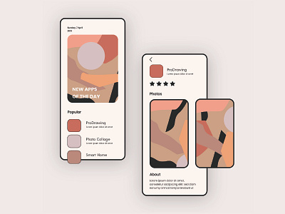 Apps Store Design UI UX app branding clean design illustration illustrator ui ux web website