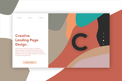 Creative Colorful Landing Page app branding clean design illustration illustrator ui ux web website