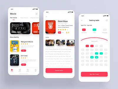 Movie Application 1 app design movie movie app typography ui ux