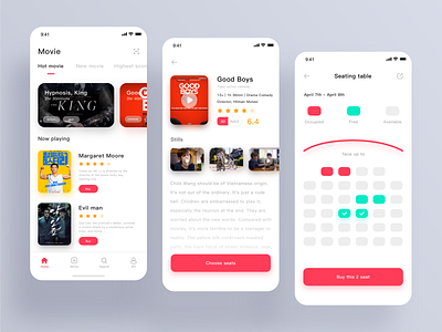 Movie Application 1 app design movie movie app typography ui ux