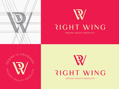 'RightWing' Brand Identity beauty logo beauty product brand and identity brand design brand identity brand identity design branding logo logoconcept logodesign logomark minimal modern logo monogram design monogram logo organic logo