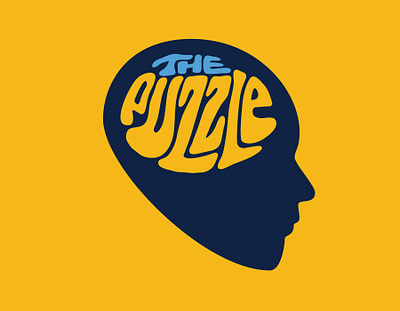The Puzzle brain branding clientwork custom lettering hand drawn handlettering illustration logo designer logodesign logotype logotype designer procreate puzzle typography youtube channel youtuber