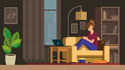 relaxing design flat illustration photoshop vector