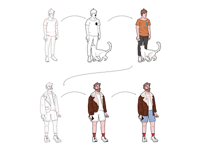 Embacy x Boston. Character Development character character design clean design development embacy minimal vector