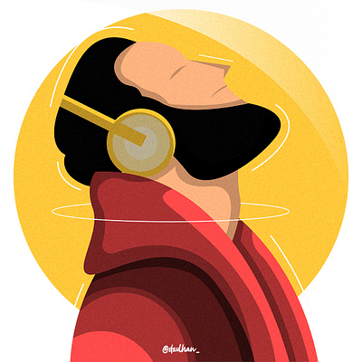 Listen the music and relax 2d character adobe illustrator adobe photoshop art cartoon cartoon character colorful design digital painting drawing flat illustration illustration ui website illustration