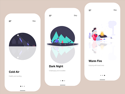 Camping App adventure app application camp camping clean clear design illustration minimal minimalist mobile mobile app nature sketch ui ui design ux ux design