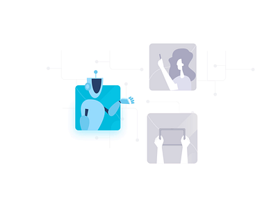 AI, IOT, AR animation animation artificial intelligence augmented reality character design icon icon animation illustration iot motion design vector web