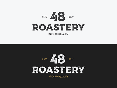 Logo for a coffee company "48 roastery" adobe brand brand identity branding branding design coffee coffee logo coffeeshop design dribble graphic design illustration logo logotype retro typography vintage vintage branding vintage logo