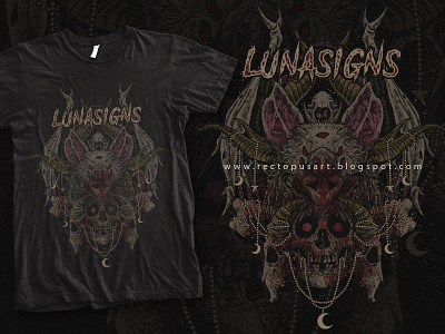 Lunasigns - Bat Skeleton animal artwork dark design drawing illustration photoshop print design skeleton skull tshirtdesign