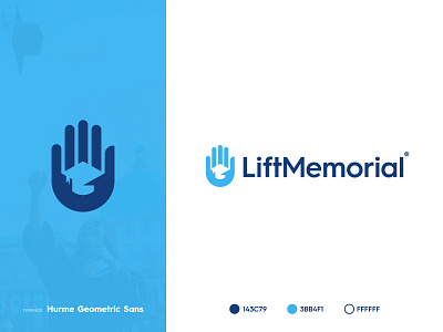 Lift Memorial - Brand Identity brand brand identity branding design graduation cap grid layout hand identity identity designer illustration lettermark logo logo design logomark logotype designer mark negative space smart mark style guide typography