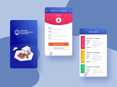 Medical app cards ui fintech govtech healthcare ios isometric mobile splash uidesign