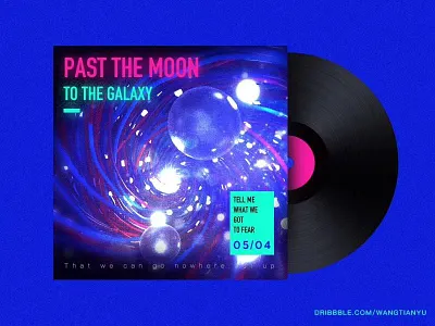 Black gum Album cover of C4D particle design c4d cd cover motion particle