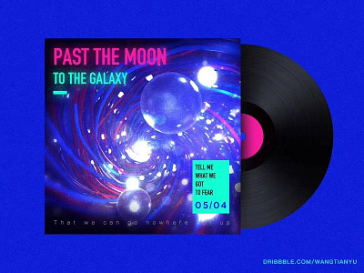 Black gum Album cover of C4D particle design c4d cd cover motion particle