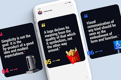 Instagram Carousel Layout Design carousel design quote instagram instagram template layout design paul rand paul rand quotes type design typography