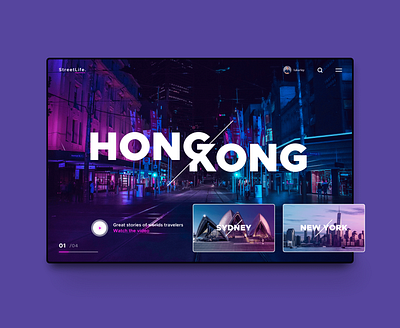 StreetLife. | Landingpage Design city concept dailyui designer dribbblers inspiration landingpage typography ui userinterface uxigers webdesign