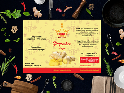 Label design for CADES EPICES label spices productdesign