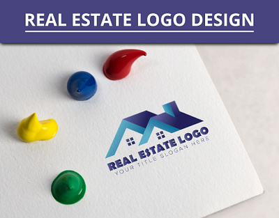 Real Estate Logo Design branding color design front illustrator logo mokcup photoshop real estate logo realestate text vector