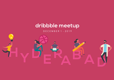 Dribbble meetup december dribbble dribbble logo hyderabad illustration meetup