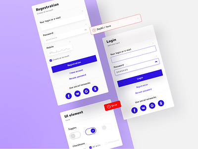 Form 082 daily ui design system element form kit login mobile modal product regeneration web