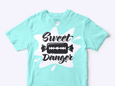 Sweet Danger tshirt blade candy clever danger illustration logo logotype mark print razor sweet tshirt
