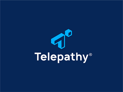 Telepathy - Digital Signage branding design digital isometric logo signage telepathy