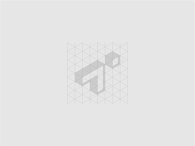 Telepathy - The grids branding digital isometric logo signage tech telepathy
