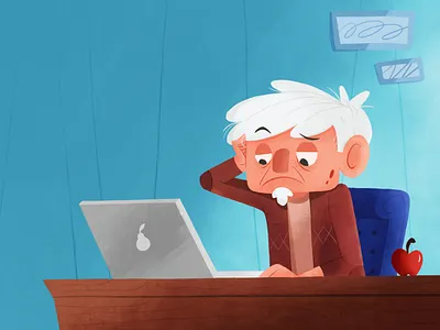 Never too old 2d art apple color digital illustration educational elder illustration laptop learning procreate procreateapp retired technologies texture