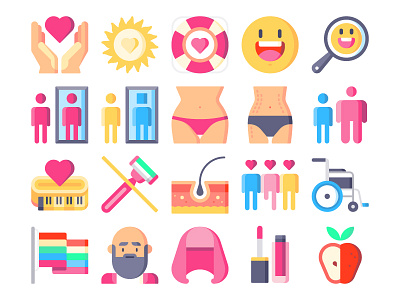 Body positive icons body body dysmorphia body positive free freebie health icon design icons inclusion lgtbi lgtbi mental health positivity self image support